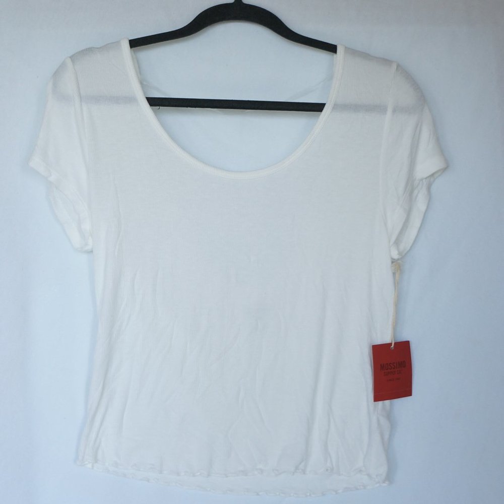 Mossimo Cropped White Tee NWT